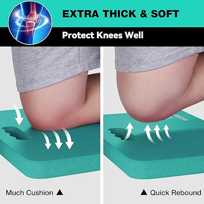 WORKPRO Extra Thick Kneeling Pad, 2-Pack, Soft Foam Cushioning for Knee, Large Foam Kneeler Mat for Gardening, Bathing Baby, Workout Supplies, 17.5 x 11 x 1.5 in, Robin's egg Blue