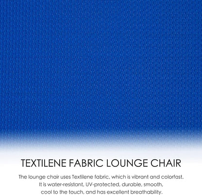 Kozyard Lounge Chair Outdoor Foldable Outdoor Lounge Chair (Blue Textilence W/O Table)