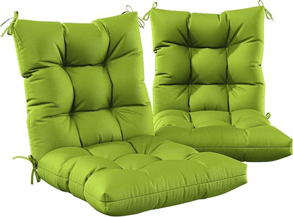 Patio Seat&Back Chair Cushions for Outdoor Furniture，Comfortable Cushions for Rocking/Dining/Lawn Chair-Set of 2