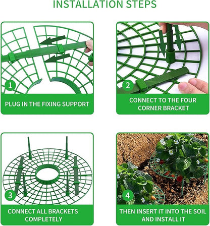 SooGree 5 Pack Strawberry Supports, Strawberry Holder Cradles for Garden, Fruit Plant Cage Plastic Tray Keep Strawberries Off Rot and Dirt