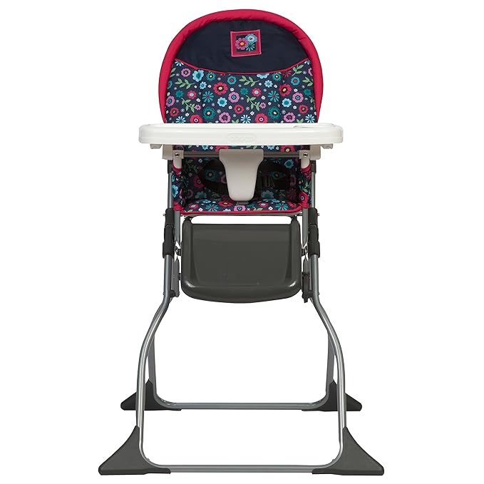 Cosco Kids Highchair for Baby, Simple Foldable High Chair, Convenient, Lightweight, and Compact Design, Flower Garden