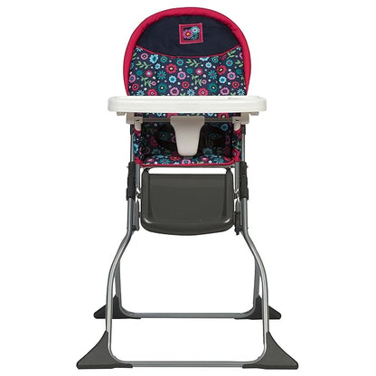 Cosco Kids Highchair for Baby, Simple Foldable High Chair, Convenient, Lightweight, and Compact Design, Flower Garden