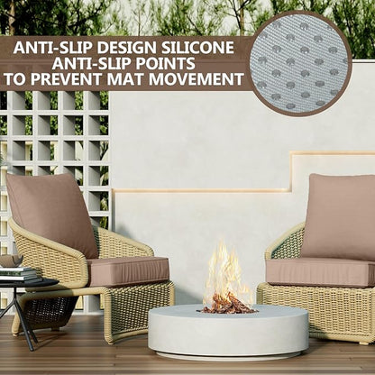 22" x 22" x 6" Outdoor Deep Seat Cushions Set - 2 Set Waterproof & Fade Resistant Patio Furniture Replacement Cushions, Non-Slip Outdoor Cushions Fit Loveseats, Couches, Chairs, and Sofas.