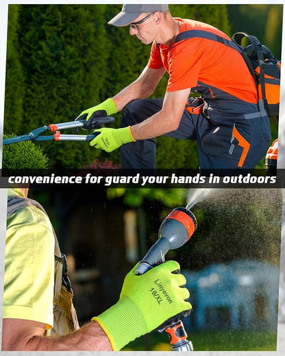 Maxcheck 54 Pairs PU Coated Gloves Bulk, Reusable Rubber Safety Gloves for Men Women Work Warehouse, Mechanic, Woodworking