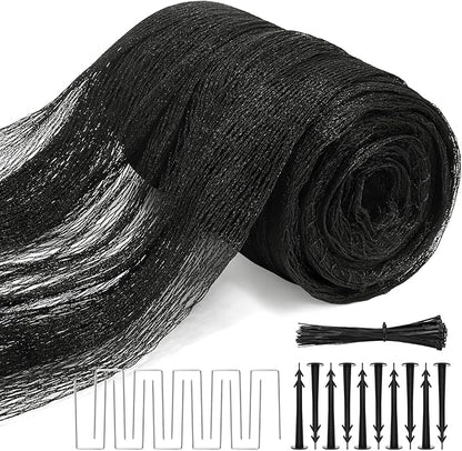 Pond Netting Kit, 15 x 20 Feet Pond Covers for Outdoor Fish Ponds,Pond Net Floating Guard Protect Fish Koi from Birds Cats, Herons,30g/㎡ Mesh Leaves Catcher(20pcs Stakes Included)