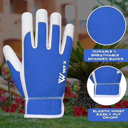 Work Gloves Gardening Breathable Rigger Palm Gardening Gloves Ladies Mens Gripper Utility Leather Thorn Proof