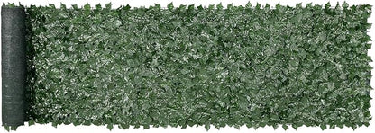 VEVOR Artificial Ivy Privacy Fence Screen, 39 x 158 in Faux Ivy Vine Leaf Hedges Fence, Greenery Privacy Fence with Mesh Cloth Backing, Green Wall Decoration for Outdoor Garden, Yard, Balcony