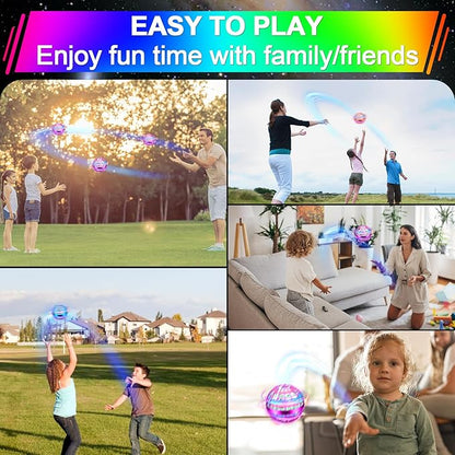 Vantexi Flying Orb Ball Toy,2026 Upgraded Parachute LED,Magic Hand Controlled Mini Gravity Ball,Cosmic Globe Boomerang,Cool Christmas Birthday Gift for 6 7 8 9 10+ Year Old Girls-Bright Purple