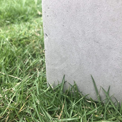 Kante 20.3" H Tall Rectangular Concrete Planter, Modern Square Diameter Plant Pot with Drainage Hole and Rubber Plug for Indoor Outdoor Home Patio Garden, Weatheted Concrete