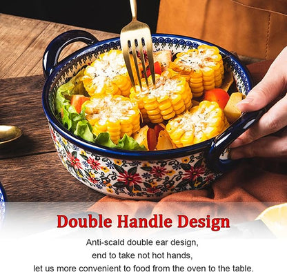 Baking Dishes For Oven, 1 Quart Round Casserole Dishes For Oven-chrysanthemum-round 950ml