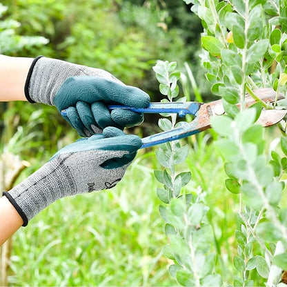 DOFOWORK Gardening Gloves - 6 Pair Gardening Gloves for Women/Men, Breathable Natural Latex Garden Gloves with Grip