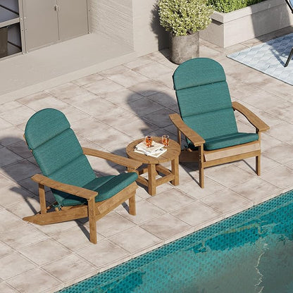 Crestlive 50x19.6 Inch Adirondack Chair Cushion, Water Repellent, Fade Resistant, High Back Outdoor Rocking Chair Cushion for Patio, Malachite