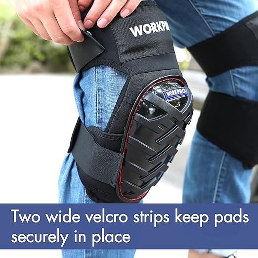 WORKPRO Knee Pads for Work, Ergonomic Gel Knee Pads Protector with Thick Foam Cushion, Heavy Duty Anti-slip Kneepads for Construction Flooring and Gardening