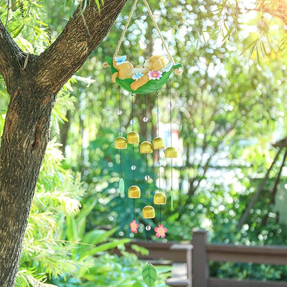 Taman Wind Chime - 29" Wind Bell for Outside Resin Dog Decorative Metal Bronze Mobile Wind Chime Memorial Sympathy Gift for Home, Outdoor, Yard, Patio,Garden Decor