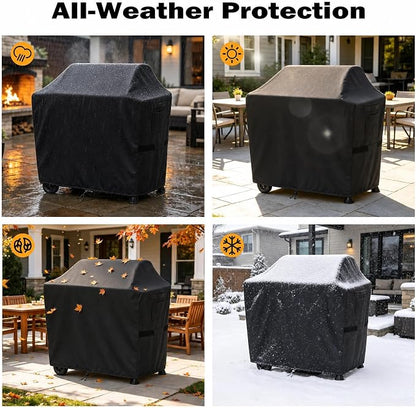 Grill Cover Compatible with Expert Grill Charcoal Grill with Wheels 24 Inch, Heavy Duty Waterproof All-Weather BBQ Cover, Fade Resistant & Tear Resistant Outdoor Protection (48" W x 25" D x 40" H)