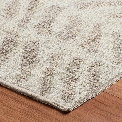 Dash & Albert Rowley Grey Machine Washable Rug, 7.5 X 9.5 Feet, Grey Graphic Pattern - Premium Luxury Hotel Quality Soft Breathable Hypoallergenic Machine Washable Easy Care All Season Comfortable