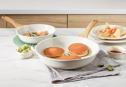 SENSARTE Nonstick Ceramic Frying Pan Skillet, 10 Inch Omelet Pan, Healthy Non Toxic Chef Pan, Induction Pan with Heat Resistant Handle, PFAS-Free