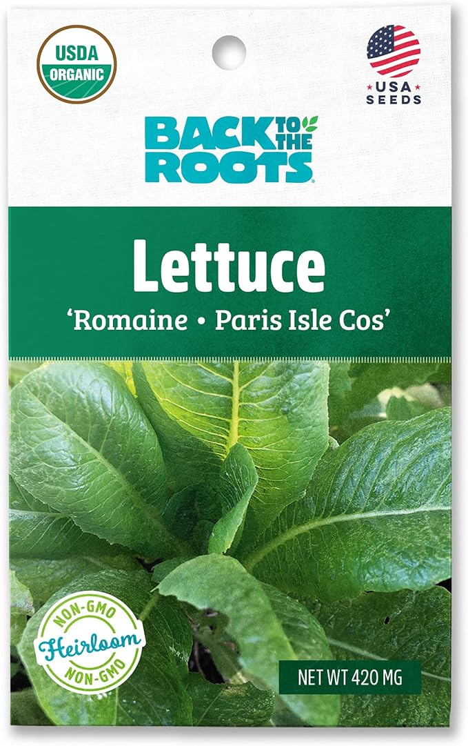 Back to The Roots 100% Organic Seed Packet - Lettuce 'Paris Isle Cos' 420mg