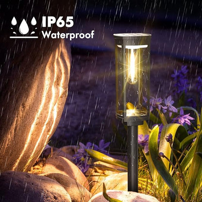 COXSENI Solar Pathway Lights Outdoor 4 Packs, Bright Solar Path Light Outside Waterproof, Solar Garden Decorative Solar Powered Landscape Lights for Walkway Driveway Lawn Patio Sidewalk Yard Decor