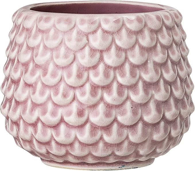Bloomingville Stoneware Flower Pot Pinecone, Planter, 3,75'', Rose