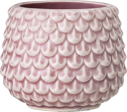 Bloomingville Stoneware Flower Pot Pinecone, Planter, 3,75'', Rose