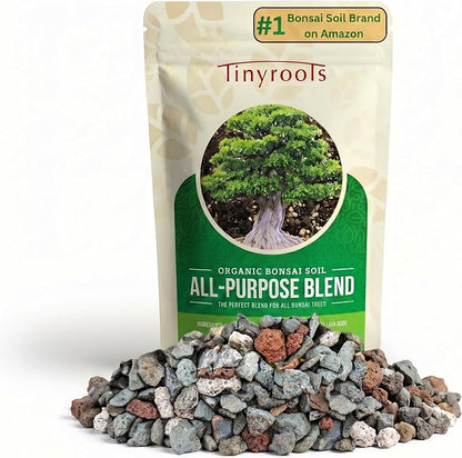 Bonsai Soil Mix by Tinyroots - All Purpose Bonsai Soil Mix Ready to Use Blend, Used for All Varieties of Bonsai Trees, 2.25 Quarts