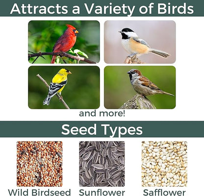 North States Village Collection - Red General Store Bird Feeder: Hanging Bird Feeder for Outdoors, Holds 6.5 Pounds of Seed