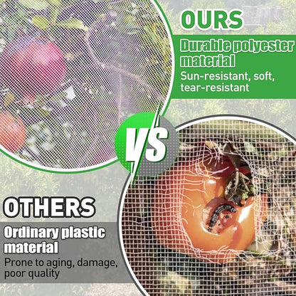 4 Pack Insect Bird Netting Cover - 4.6x6FT Garden Netting Blueberry Bushes Plant Covers with Drawstring, Fine Mesh Net for Protecting Lemon Orange Large Fruit Tree from Barrier Squirrel Deer