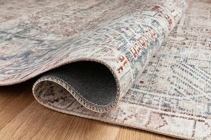Loloi Chris Loves Julia Jules Collection JUL-07 Natural/Ocean 5'-0'' x 7'-6'', .13" Pile Height, Area Rug