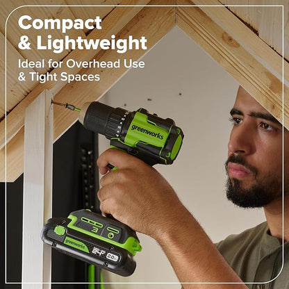 GREENWORKS 24V (5-TOOL) Combo (Drill + Impact Driver + Circular Saw + Multi-Tool + Flashlight), 4.0Ah + 2.0Ah (24,000mAh Power Bank) Batteries, (2) Cables, 65W Rapid Charger