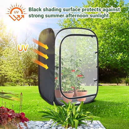 Ohuhu Mesh Plant Cover, Pop Up Garden Plant Protector Strawberry Cover Wind Protection for Plants Outdoor - Plants Screen Covers Tent Protect Fruit, Vegetables Flowers Herbs Outside from Birds Insects