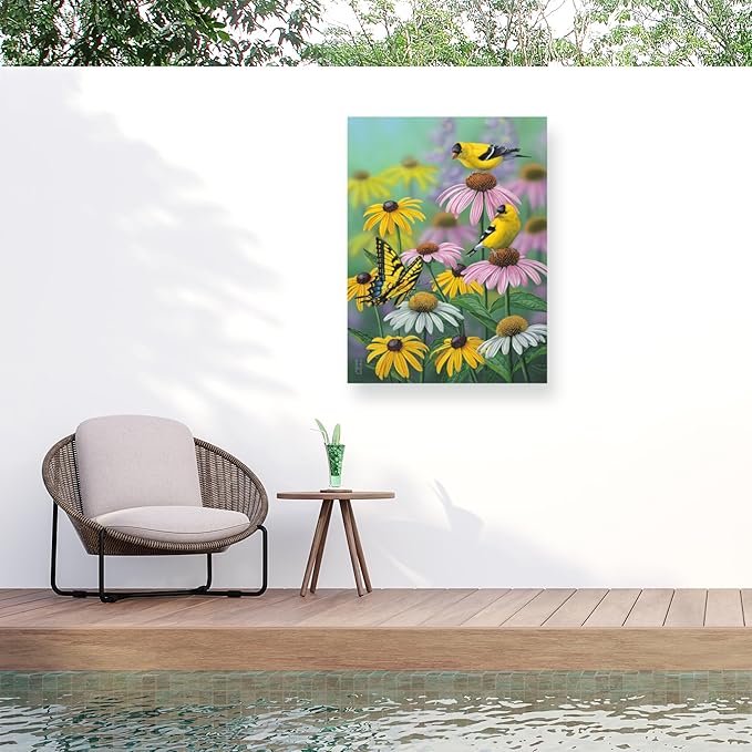 Outdoor Canvas Art - Jeff Hoff 'Curious Visitor' Wall Art for Outdoor Spaces, Patios, or Gardens by Trademark Fine Art