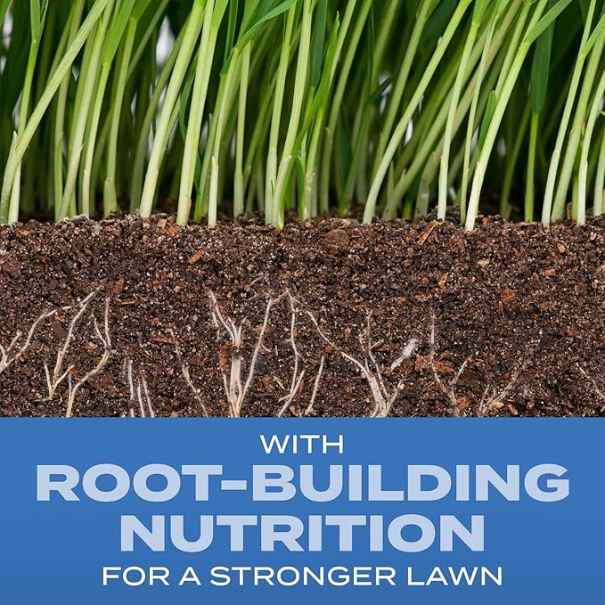 Scotts Turf Builder Grass Seed Sun and Shade Mix with Fertilizer and Soil Improver, Thrives in Many Conditions, 16 lbs.