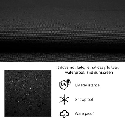 Outdoor Porch Swing Seat Cover Replacement,600D Thickened Oxford Waterproof Swing Replacement Fabric Cushion Covers for 3-Seater Patio Garden Yard Chair Bench (Black,45.3 x 18.9 x 18.9 Inches)