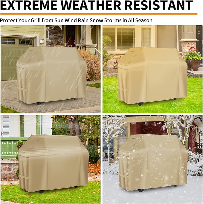 NEXCOVER 50 Inch Waterproof Grill Cover, Outdoor Heavy Duty 600D BBQ Cover, Fade & Weather Resistant Upgraded Material, Barbecue Cover for Weber, Brinkmann, Char Broil, Holland.