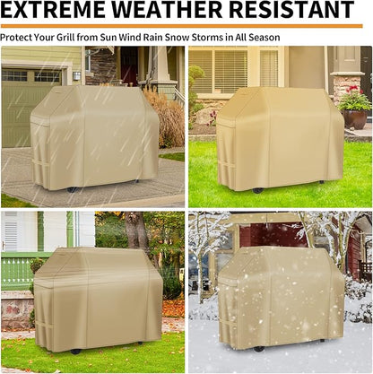 NEXCOVER 50 Inch Waterproof Grill Cover, Outdoor Heavy Duty 600D BBQ Cover, Fade & Weather Resistant Upgraded Material, Barbecue Cover for Weber, Brinkmann, Char Broil, Holland.