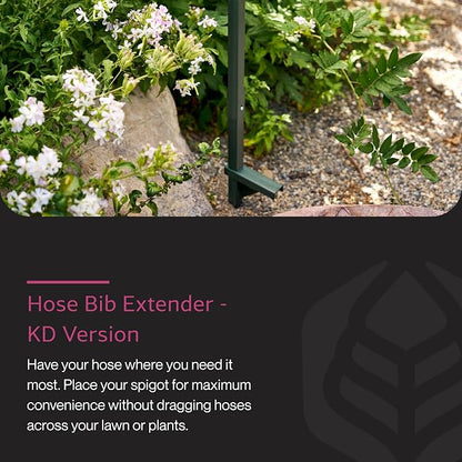 Yard Butler IHBE-6KD Garden Hose Bib Extender - Durable Hose Stand for Keeping It Elevated - Convenient Garden Accessory - Rust-Resistant - Anti-Kink Design - Easy Installation