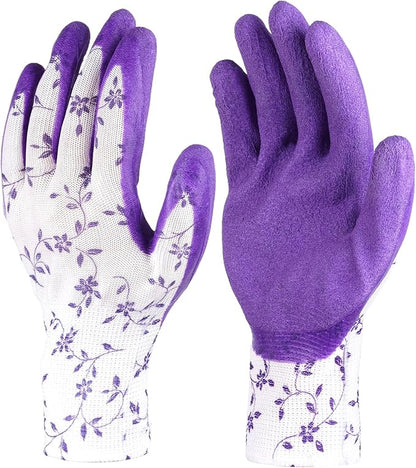 Gardening Gloves for Women Thorn Proof, Ladies Garden Gloves, Breathable Rubber Coated Yard Work Gloves