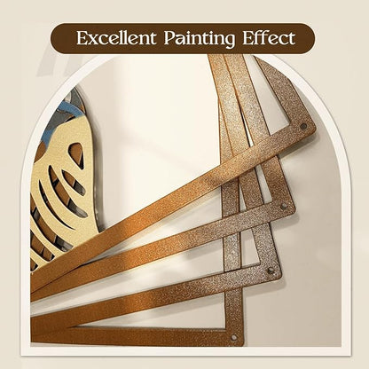 Glamativity 4 Pcs Colorful And Black Double-Sided Abstract Mountain Metal Wall Art , Mountain Line Art Décor, 3D Textured Minimalist Wall Decor, Rustic Nature Wall Décor for Living Room Bedroom Study (Mountain, M Size 17 x 12'')