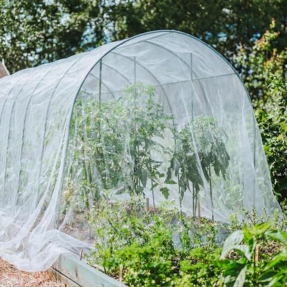 Garden Insect Netting for Raised Beds Extra Large Fruits Tree Netting Pest Barrier White Ultra Fine Mesh Row Bed Covers Net for Vegetable Fruit Protection from Insect Bird Animals(12 x 50 ft)
