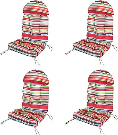 Adirondack Chair Cushions Set of 4, Rocking Chair Cushions High Back, Thickened Patio Chair pad for Indoor and Outdoor, 44''L x 19''W x 4''H