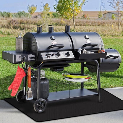 100x39 inches Extra-Large Under Grill Mats for Outdoor Grill, Double-Sided Fireproof Protective Mat, Oilproof Waterproof BBQ Fire Pit Fireplace Mat