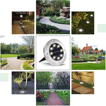 INCX 4.6 inch Solar Lights Outdoor Waterproof, 24 Pack Solar Light for Outside, Garden Lights Landscape Lighting for Patio Pathway Lawn Yard Deck Driveway Walkway, Cold White
