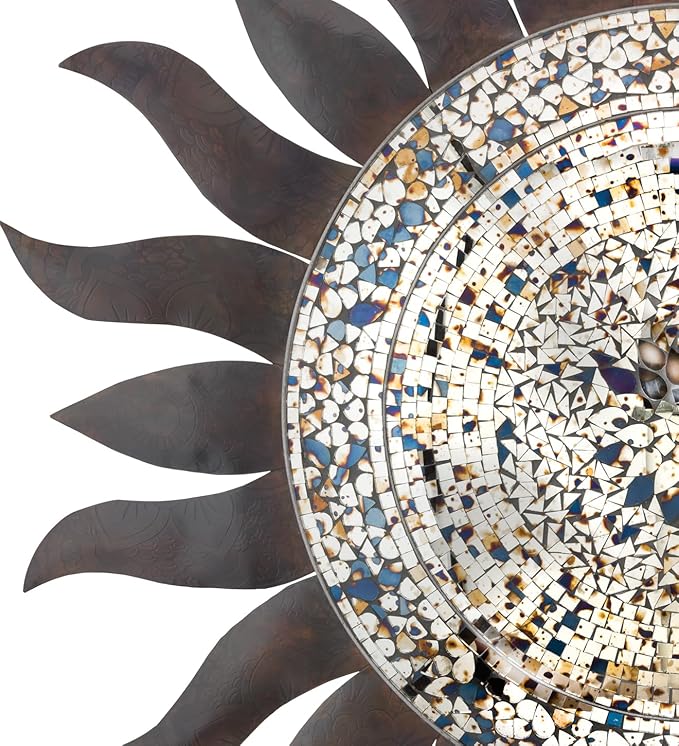 Regal Art & Gift Dazzle Large Metal Sun Wall Decor - 36 Inch | Indoor Outdoor Rust-Resistant Sunburst Sculpture | Eye-Catching Metal Sun Wall Art Accent for Patio, Garden, Living Room