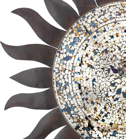 Regal Art & Gift Dazzle Large Metal Sun Wall Decor - 36 Inch | Indoor Outdoor Rust-Resistant Sunburst Sculpture | Eye-Catching Metal Sun Wall Art Accent for Patio, Garden, Living Room
