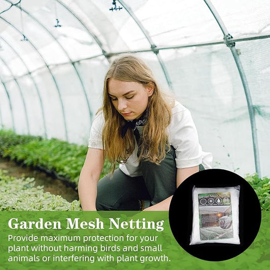 10 x 33FT Garden Mesh Netting, Ultra Fine Mesh Protection Netting Plant Covers Greenhouse Row Cover Raised Bed Screen Barrier Net for Vegetable Fruits Flowers Trees Crops, White