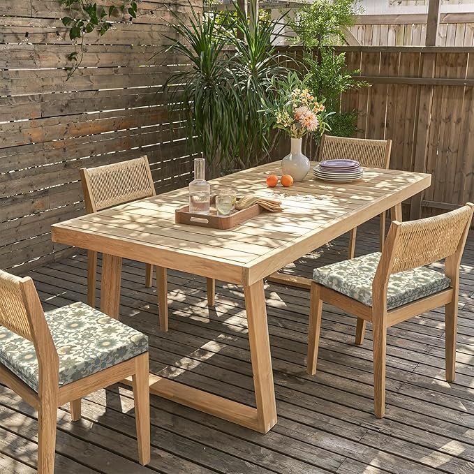LVTXIII Outdoor Chair Cushions 18.5"x16"x2" Pack of 2, Water-Repellent Square Corner Memory Foam Seat Cushions with Ties for Garden Patio Furniture, Floral Symphony‌