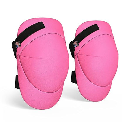 Foam Knee Pads for Women with Adjustable Multi-Sized Fastening, Pink, 1 Pair - All Day Comfort, Made in USA - Guards for Gardening, Flooring, or Construction