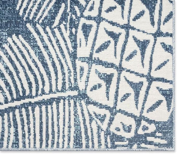 Tommy Bahama Malibu Pineapple Coastal Indoor/Outdoor Area Rug, Navy/Ivory, 7'10"x10'2"