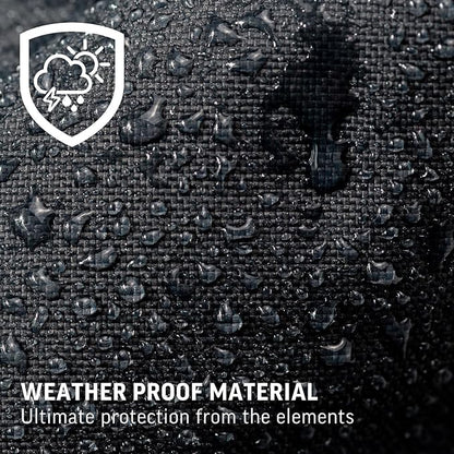 Char-Griller® Grand Champ™ Grill Cover, Shields and Protects from Moisture, Wind, Sand, Birds and Dirt, PVC and Polyester Blend, Black, Designed to Fit Model # 8250.